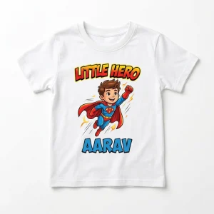 Personalized Boys’ Superhero Name T-Shirt