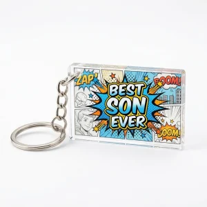 Personalized Custom Comic Pop-Art Keychain